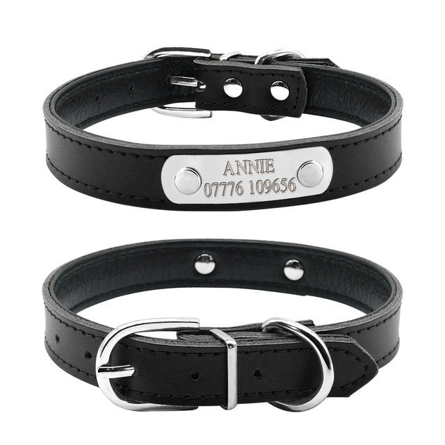 Leather Personalized Engraved Collars
