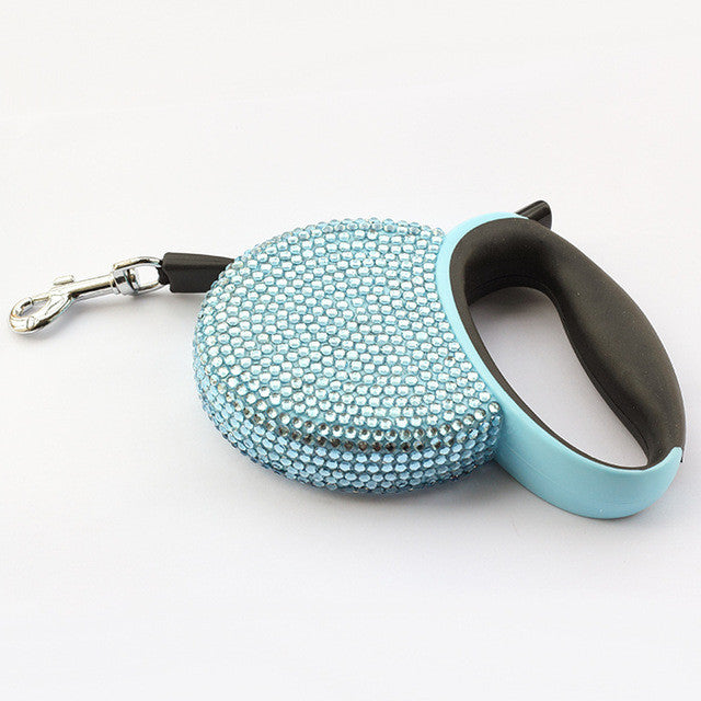 Small Rhinestone Automatic Leash