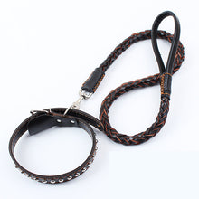 Genuine Leather Leash with Collar