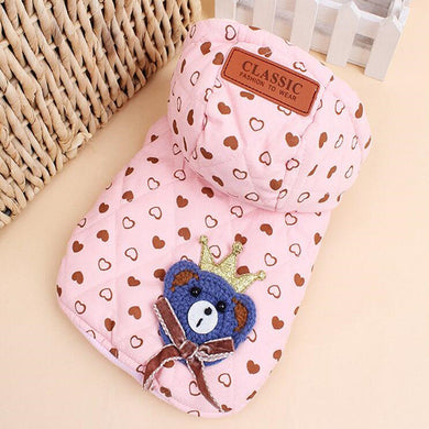 Cute Hearts and Bear Hoodie